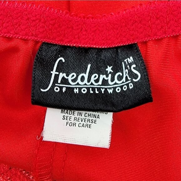 Vintage Fredericks Hollywood Womens Babydoll Slip Dress Small Red Satin Coquette - Picture 13 of 15